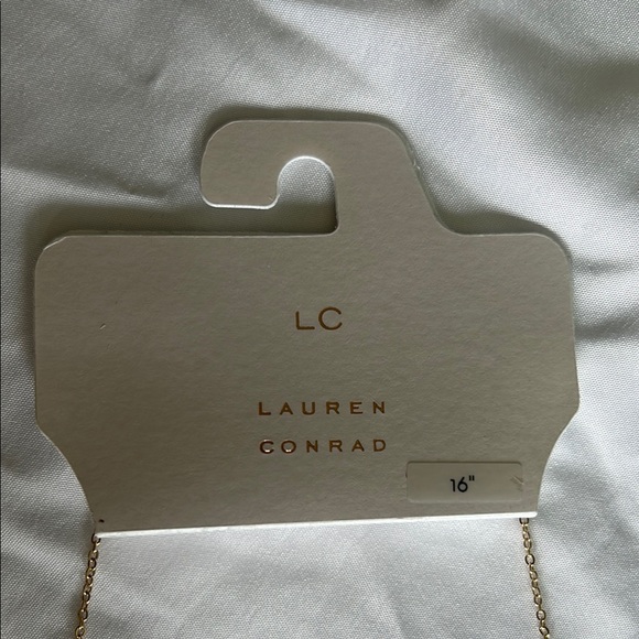 LC Lauren Conrad Gold Tone Circle /Paperclip Pendant Necklace - Picture 11 of 12